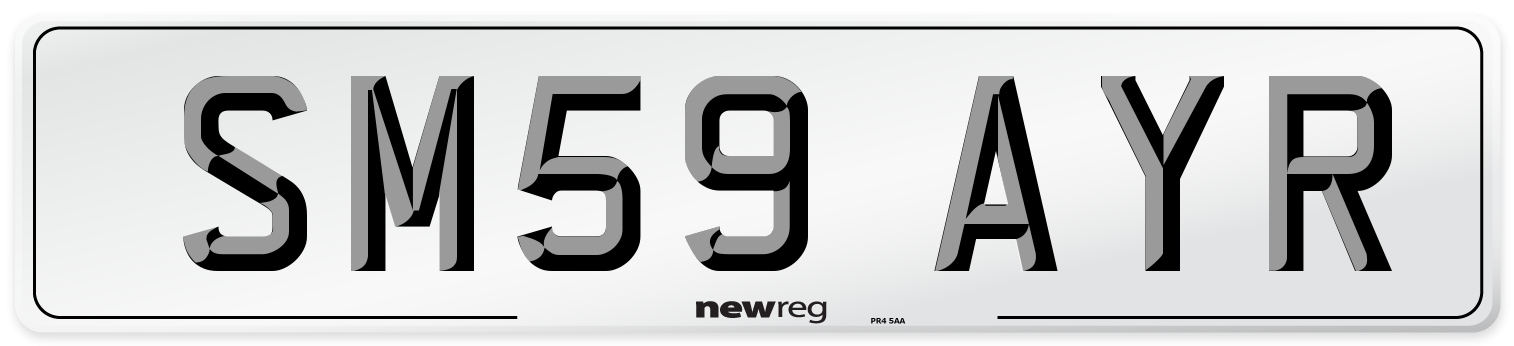 SM59 AYR Number Plate from New Reg